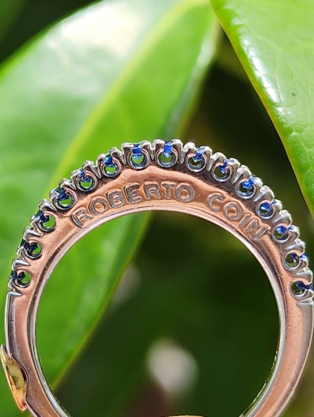 Roberto Coin 18Kt Sapphire Band Ring Size 7